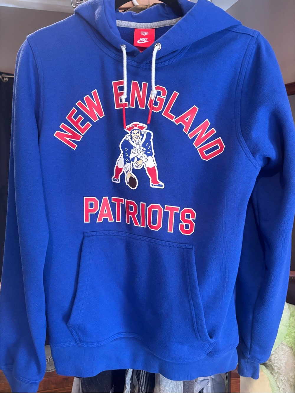 Nike Royal Blue New England Patriots Crewneck Hoodie